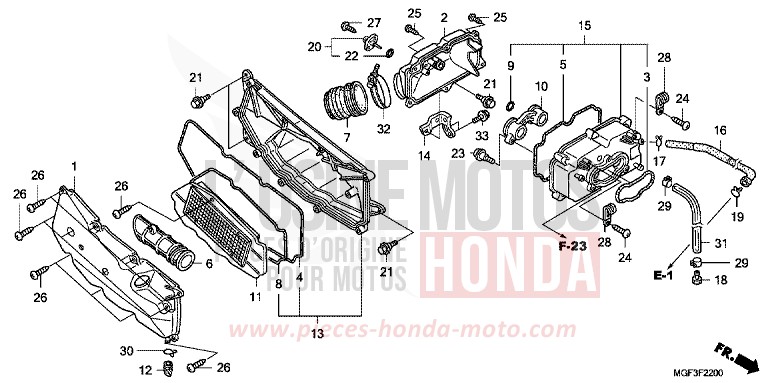 FILTRE A AIR de SILVER WING SWORD SILVER METALLIC (NHA95) de 2011